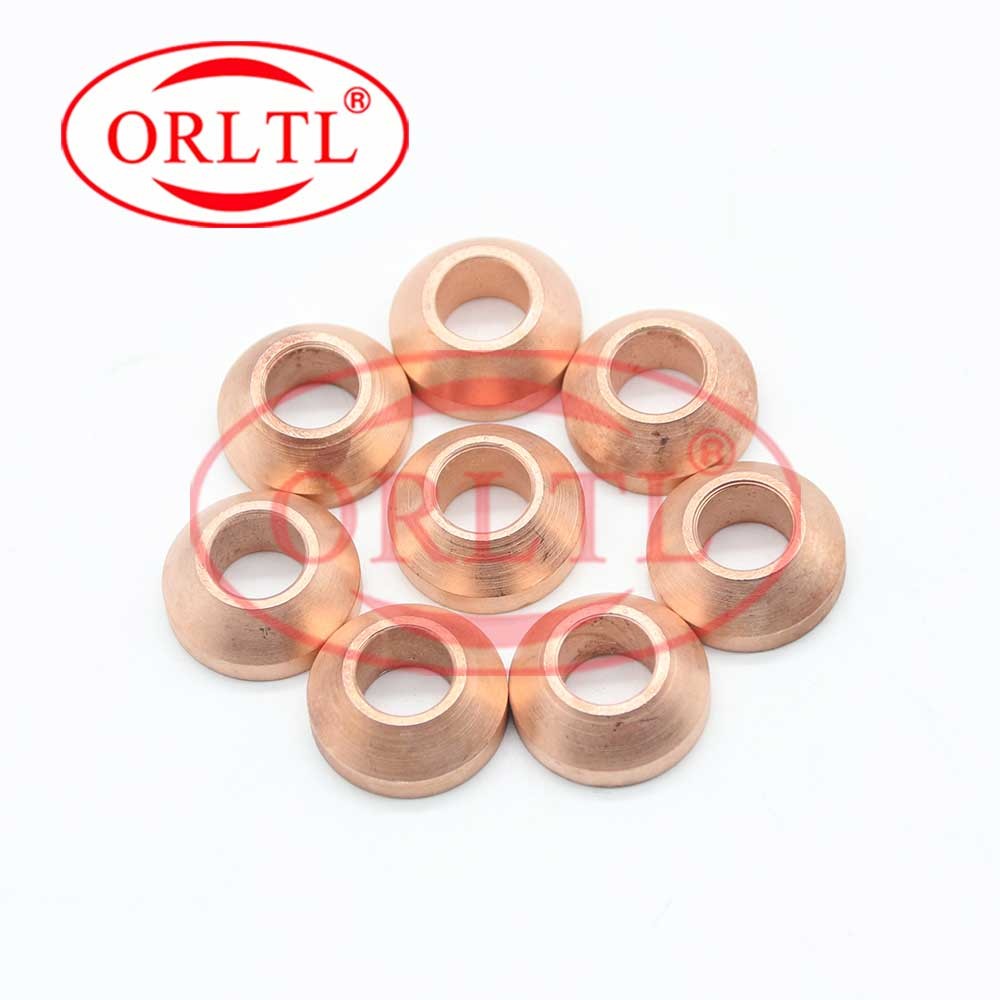 ORLTL Tapered Copper Sheet Common Rail Injector Copper Sheet 8mm Copper Washer 5pcs/bag for Denso