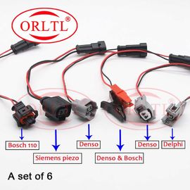 ORLTL Injector Synthesis Test Bench Connecting Cable Wiring Harness Connection Cable A Set of 6 for Bosh Denso Delphi