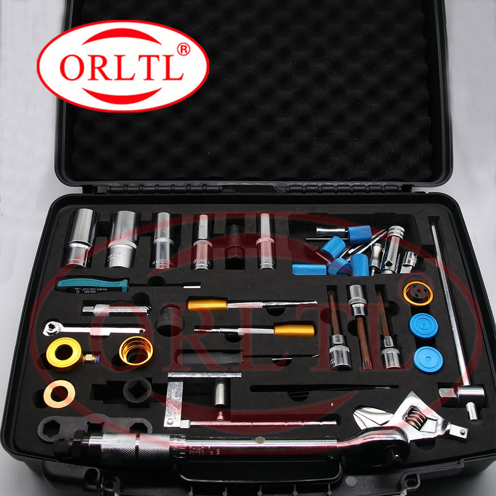 ORLTL Common Rail Injector Nozzle Repair Tool Kits Fuel Injection Repair Dismantling Equipments 40 Pcs